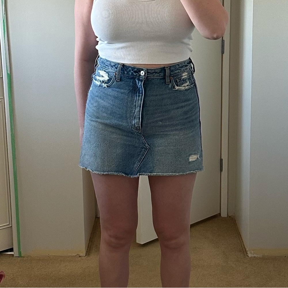 A&F denim skirt